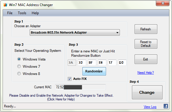 mac address changer for windows 7 free download